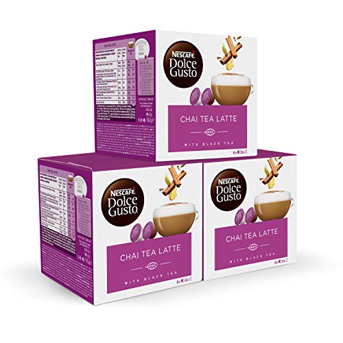 Nescafé DOLCE GUSTO té CHAI TEA LATTE - Pack de 3 x 16 cápsulas - Total: 48 Cápsulas té