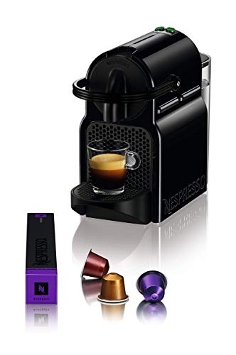 Nespresso De'Longhi Inissia EN80.B - Cafetera monodosis de cápsulas Nespresso, 19 bares, apagado automático, color negro, Incluye pack de bienvenida con 14 cápsulas Nespresso De'Longhi Inissia EN80.B - Cafetera monodosis de cápsulas Nespresso, 19 bares, apagado automático, color negro, Incluye pack de bienvenida con 14 cápsulas