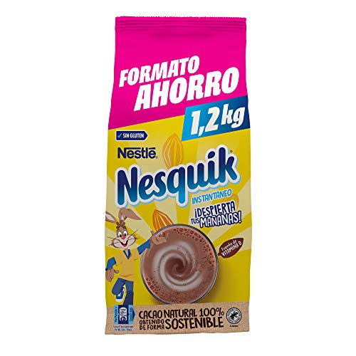 Nestlé NESQUIK Cacao Soluble Instantáneo - Bolsa de cacao soluble 1,2kg