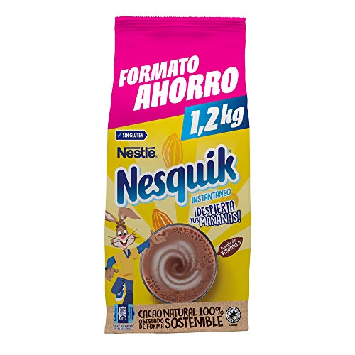 Nestlé NESQUIK Cacao Soluble Instantáneo - Bolsa de cacao soluble 1,2kg Nestlé NESQUIK Cacao Soluble Instantáneo - Bolsa de cacao soluble 1,2kg