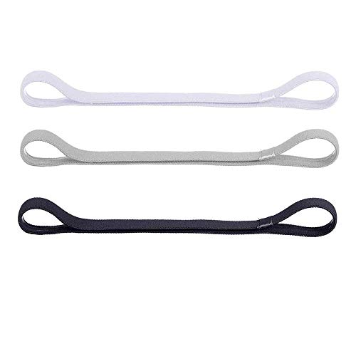 NETUME 3 PCS Diadema Deportiva para Mujeres y Hombres, Elásticas Delgadas Cintas de Pelo Deportivas, Antideslizantes Diademas Deportivas de Silicona NETUME 3 PCS Diadema Deportiva para Mujeres y Hombres, Elásticas Delgadas Cintas de Pelo Deportivas, Antideslizantes Diademas Deportivas de Silicona