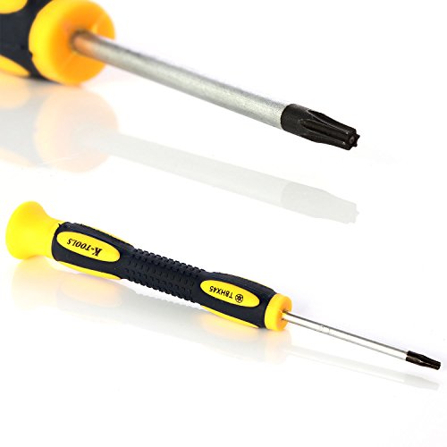 Neuftech - Torx T8 Herramienta de reparación de Destornillador Screwdriver para Xbox 360 Juegos Controlador Wired e inalámbrico - Negro con Amarillo