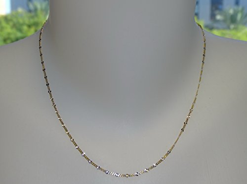 Never Say Never Cadena de Oro Amarillo y Oro Blanco de 18K de 45cm de Largo con Cierre reasa. Never Say Never Cadena de Oro Amarillo y Oro Blanco de 18K de 45cm de Largo con Cierre reasa.