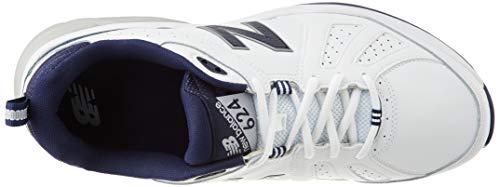 New Balance 624v5, Zapatillas Deportivas para Interior para Hombre, Blanco (White/Navy White/Navy), 42 EU