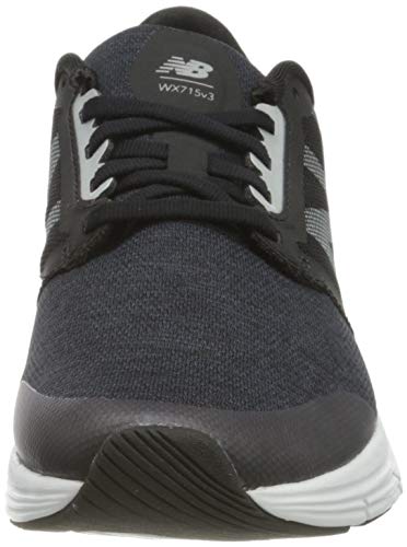 New Balance 715v3, Zapatillas Deportivas para Interior para Mujer, Negro (Black/Silver), 44 EU New Balance 715v3, Zapatillas Deportivas para Interior para Mujer, Negro (Black/Silver), 44 EU