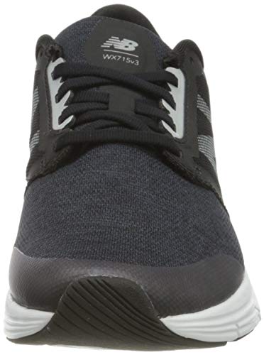 New Balance 715v3, Zapatillas Deportivas para Interior para Mujer, Negro (Black/Silver), 44 EU