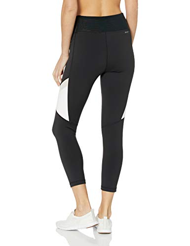 New Balance Highrise Transform Pocket Crop, Mujer Ajustada, Highrise Transform Pocket Crop, Negro/Blanco, X-Small