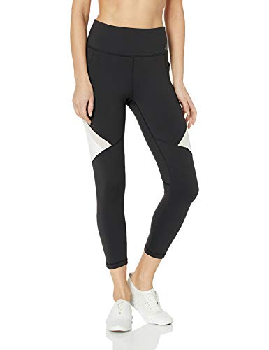 New Balance Highrise Transform Pocket Crop, Mujer Ajustada, Highrise Transform Pocket Crop, Negro/Blanco, X-Small