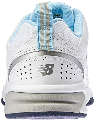 New Balance Wx624Wb4 - entrenamiento/correr de cuero mujer, Blanco (White/Blue), 40 EU (6.5 UK)