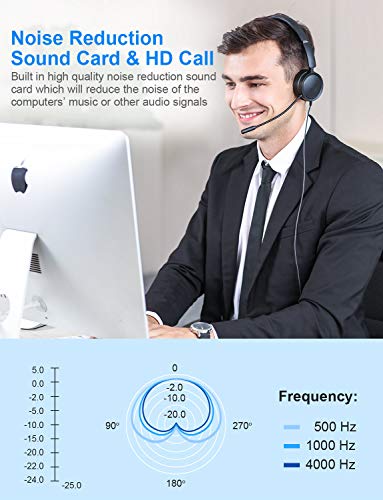New Bee Auriculares Micrófono PC Auriculares Telefono USB/3.5mm Cancelación de Ruido & Sonido estéreo Claro Cascos Business para Skype Softphone Centros de Llamadas Cursos Online New Bee Auriculares Micrófono PC Auriculares Telefono USB/3.5mm Cancelación de Ruido & Sonido estéreo Claro Cascos Business para Skype Softphone Centros de Llamadas Cursos Online