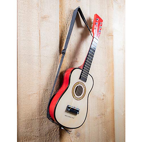New Classic Toys New Classic Toys-10344 0344-Guitarra de Juguete, Natural, Color Naturel (Ref 0344)