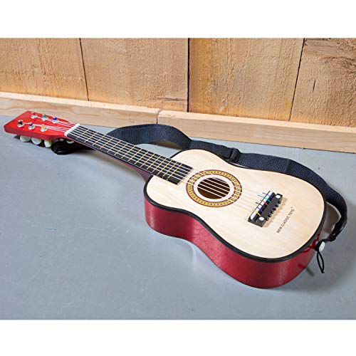 New Classic Toys New Classic Toys-10344 0344-Guitarra de Juguete, Natural, Color Naturel (Ref 0344)