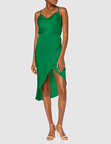 New Look Satin Cowl Vestido de Fiesta, Verde (Bright Green 30), 36 (Talla del Fabricante: 8) para Mujer