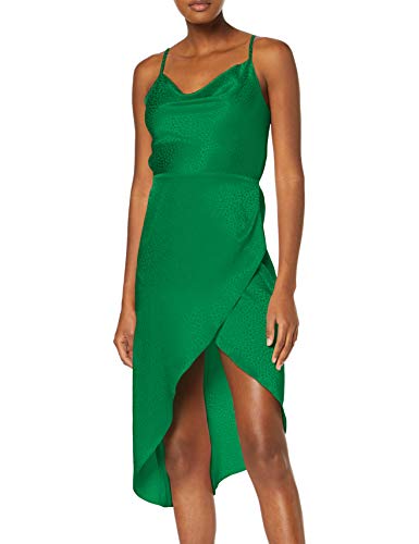 New Look Satin Cowl Vestido de Fiesta, Verde (Bright Green 30), 36 (Talla del Fabricante: 8) para Mujer
