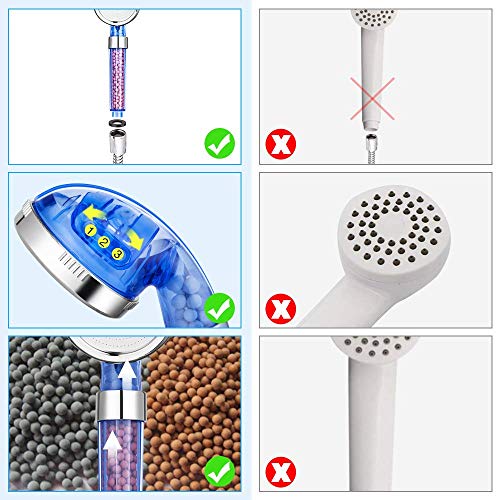 Newdora Alcachofa de Ducha, Conexión Universal de Tamaño de Alcachofa de Ducha, Masaje SPA de Alta Presión que Ahorra Agu, 3 Modos Ahorro de Agua de Filtro Ducha Desmontable Portátil Newdora Alcachofa de Ducha, Conexión Universal de Tamaño de Alcachofa de Ducha, Masaje SPA de Alta Presión que Ahorra Agu, 3 Modos Ahorro de Agua de Filtro Ducha Desmontable Portátil
