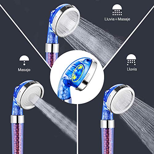 Newdora Alcachofa de Ducha, Conexión Universal de Tamaño de Alcachofa de Ducha, Masaje SPA de Alta Presión que Ahorra Agu, 3 Modos Ahorro de Agua de Filtro Ducha Desmontable Portátil Newdora Alcachofa de Ducha, Conexión Universal de Tamaño de Alcachofa de Ducha, Masaje SPA de Alta Presión que Ahorra Agu, 3 Modos Ahorro de Agua de Filtro Ducha Desmontable Portátil