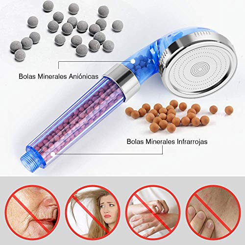 Newdora Alcachofa de Ducha, Conexión Universal de Tamaño de Alcachofa de Ducha, Masaje SPA de Alta Presión que Ahorra Agu, 3 Modos Ahorro de Agua de Filtro Ducha Desmontable Portátil Newdora Alcachofa de Ducha, Conexión Universal de Tamaño de Alcachofa de Ducha, Masaje SPA de Alta Presión que Ahorra Agu, 3 Modos Ahorro de Agua de Filtro Ducha Desmontable Portátil