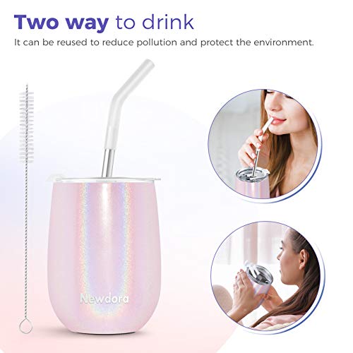 Newdora Termo Cafe 360ml, Taza térmica de Viaje de Acero Inoxidable con 1 un Cepillo de Limpieza, Tazas Cafe Reutilizable para Niños & Adultos, Oficina, Deporte, Acampada, Gimnasio (Rosado) Newdora Termo Cafe 360ml, Taza térmica de Viaje de Acero Inoxidable con 1 un Cepillo de Limpieza, Tazas Cafe Reutilizable para Niños & Adultos, Oficina, Deporte, Acampada, Gimnasio (Rosado)