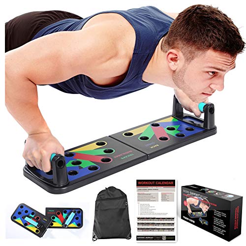 NEWEST Push Up Board Tablero de flexión de Codos Desmontable Portátil Gimnasia de Mantenimiento Entrenamiento de Fuerza Herramienta de Soporte para flexión de Codos 12 en 1