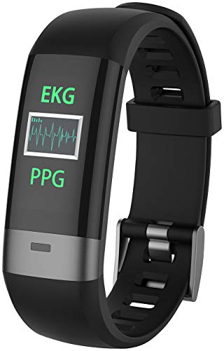 newgen medicals Reloj de Fitness Presión Arterial: Pulsera Fitness, Pantalla de presión Arterial/frecuencia cardíaca/ECG, Bluetooth, Aplicación (Reloj de Fitness SmartWatch)