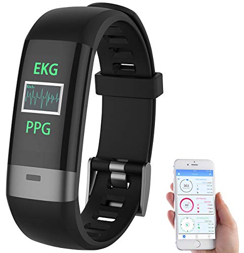 newgen medicals Reloj de Fitness Presión Arterial: Pulsera Fitness, Pantalla de presión Arterial/frecuencia cardíaca/ECG, Bluetooth, Aplicación (Reloj de Fitness SmartWatch)