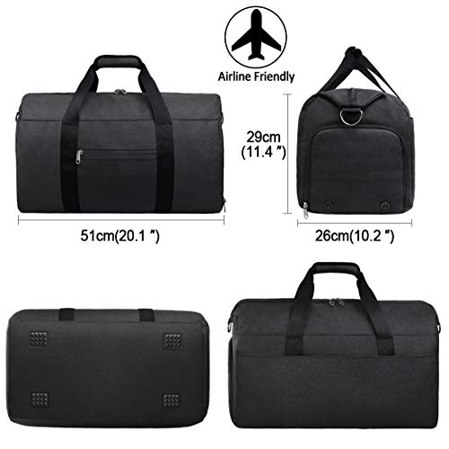 NEWHEY Bolsa de Deporte Hombre Bolsas Gimnasio con Compartimento para Zapatos Bolsos de Viaje Grande Bolsos Deportivos Impermeable Bolsa Fin de Semana Travel Duffle Bag para Mujer Negro 40L NEWHEY Bolsa de Deporte Hombre Bolsas Gimnasio con Compartimento para Zapatos Bolsos de Viaje Grande Bolsos Deportivos Impermeable Bolsa Fin de Semana Travel Duffle Bag para Mujer Negro 40L