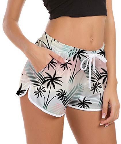 NEWISTAR - Bañador corto para mujer, diseño con gráficos 3D, secado rápido, para playa, verano, tiempo libre, gimnasio, yoga, etc. A1 Palm Tree 34 NEWISTAR - Bañador corto para mujer, diseño con gráficos 3D, secado rápido, para playa, verano, tiempo libre, gimnasio, yoga, etc. A1 Palm Tree 34