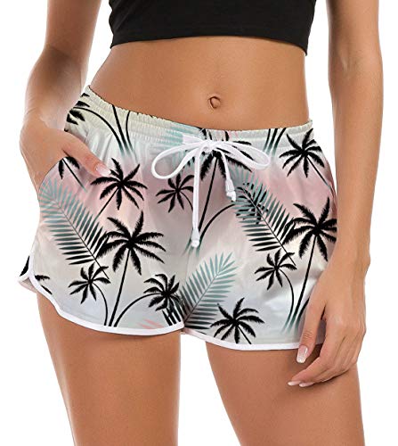 NEWISTAR - Bañador corto para mujer, diseño con gráficos 3D, secado rápido, para playa, verano, tiempo libre, gimnasio, yoga, etc. A1 Palm Tree 34 NEWISTAR - Bañador corto para mujer, diseño con gráficos 3D, secado rápido, para playa, verano, tiempo libre, gimnasio, yoga, etc. A1 Palm Tree 34