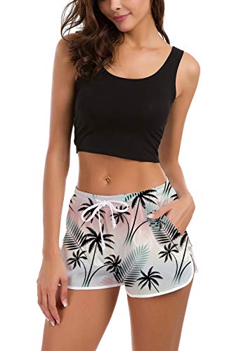 NEWISTAR - Bañador corto para mujer, diseño con gráficos 3D, secado rápido, para playa, verano, tiempo libre, gimnasio, yoga, etc. A1 Palm Tree 34 NEWISTAR - Bañador corto para mujer, diseño con gráficos 3D, secado rápido, para playa, verano, tiempo libre, gimnasio, yoga, etc. A1 Palm Tree 34