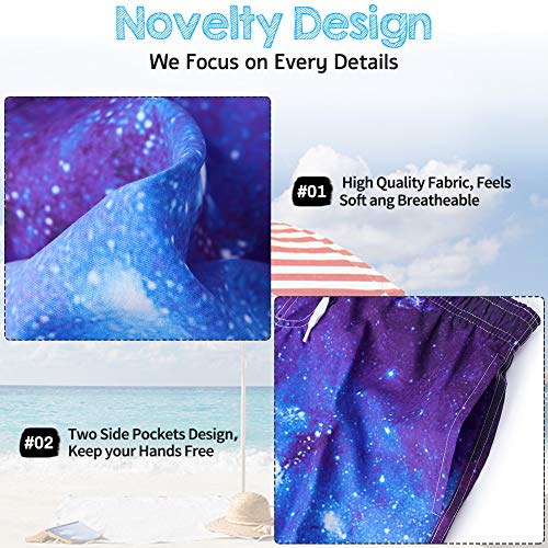 NEWISTAR - Bañador para jóvenes con impresión 3D, secado rápido, con forro de malla, para verano, playa, pantalones cortos de natación, para jóvenes de 8-16 años Galaxia 12- 14 años NEWISTAR - Bañador para jóvenes con impresión 3D, secado rápido, con forro de malla, para verano, playa, pantalones cortos de natación, para jóvenes de 8-16 años Galaxia 12- 14 años