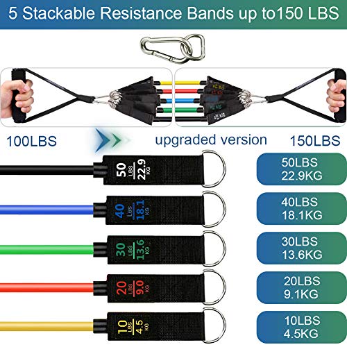 Newlemo Bandas Elasticas Musculacion, Gomas Elasticas Fitness 12 PCS - 5 Gomas Elasticas Musculacion, 2 Manijas, 2 Correas para Tobillos, Anclaje para Puerta, Adecuado para Gimnasio en Casa Newlemo Bandas Elasticas Musculacion, Gomas Elasticas Fitness 12 PCS - 5 Gomas Elasticas Musculacion, 2 Manijas, 2 Correas para Tobillos, Anclaje para Puerta, Adecuado para Gimnasio en Casa