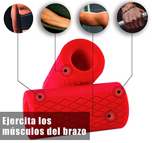 NEWPOWER - Mangos para Mancuernas de Caucho de Silicona, Ergonómicos y Antideslizantes. Evita Estrés, Aumenta Masa Muscular/Fuerza y Mejora el Agarre. Fat Grip Apto para Muchos Aparatos de Musculación NEWPOWER - Mangos para Mancuernas de Caucho de Silicona, Ergonómicos y Antideslizantes. Evita Estrés, Aumenta Masa Muscular/Fuerza y Mejora el Agarre. Fat Grip Apto para Muchos Aparatos de Musculación