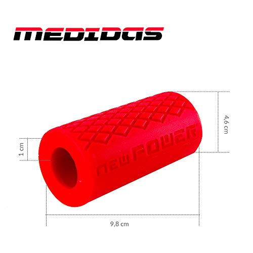 NEWPOWER - Mangos para Mancuernas de Caucho de Silicona, Ergonómicos y Antideslizantes. Evita Estrés, Aumenta Masa Muscular/Fuerza y Mejora el Agarre. Fat Grip Apto para Muchos Aparatos de Musculación NEWPOWER - Mangos para Mancuernas de Caucho de Silicona, Ergonómicos y Antideslizantes. Evita Estrés, Aumenta Masa Muscular/Fuerza y Mejora el Agarre. Fat Grip Apto para Muchos Aparatos de Musculación