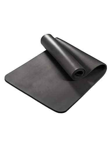 newrong Equipo de fitness con correa para el hombro, bolsa de transporte extra gruesa, antidesgarro, esterilla de entrenamiento de pilates, esterilla de yoga, esterilla negra 183 x 61 x 10 cm newrong Equipo de fitness con correa para el hombro, bolsa de transporte extra gruesa, antidesgarro, esterilla de entrenamiento de pilates, esterilla de yoga, esterilla negra 183 x 61 x 10 cm