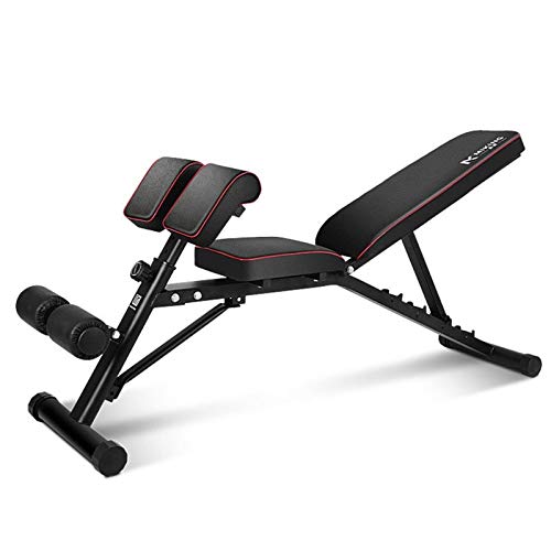 NgMik Press De Banca Bench Press de banca doméstica con Mancuernas Banco de Entrenamiento Cubierta Silla Sit-up Banco Junta Multifuncional Romana Máquina De Musculación (Color : Black, Size : Medium)