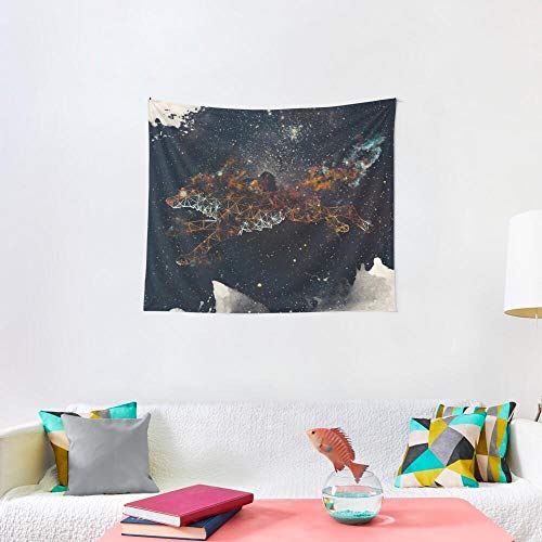 NHSY Tapiz tapiz de lobo bajo la luna de medianoche decoración interior manta de lobo -F_150 x 100 cm NHSY Tapiz tapiz de lobo bajo la luna de medianoche decoración interior manta de lobo -F_150 x 100 cm