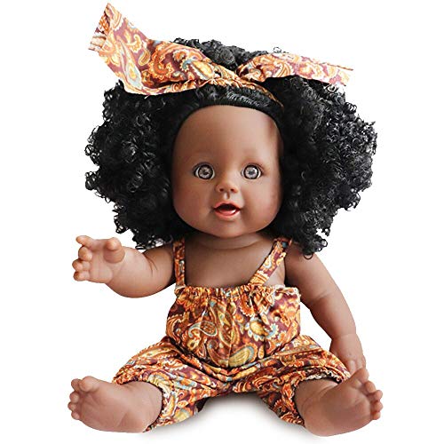 Nice2you MuƱeca afroamericana Realista muƱecas de 12 Pulgadas para niƱos Juguetes para niƱos Nice2you MuƱeca afroamericana Realista muƱecas de 12 Pulgadas para niƱos Juguetes para niƱos