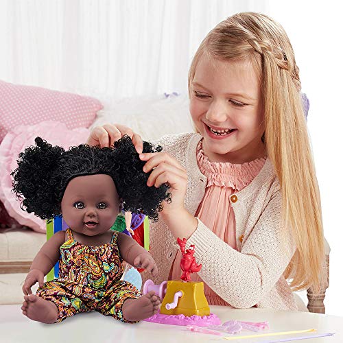 Nice2you Muñeca afroamericana Realista muñecas de 12 Pulgadas para niños Juguetes para niños