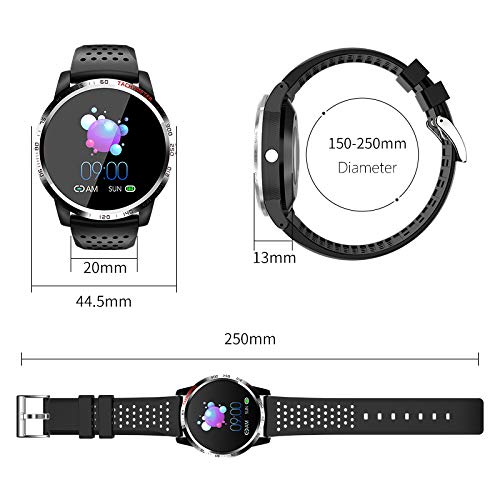 NiceFuse Smart Watch, Reloj Deportivo Resistente Al Agua con Monitor de Frecuencia Cardíaca Monitor de Oxígeno en Sangre, Reloj Inteligente con Monitor de sueño 10 Modos Deportivos