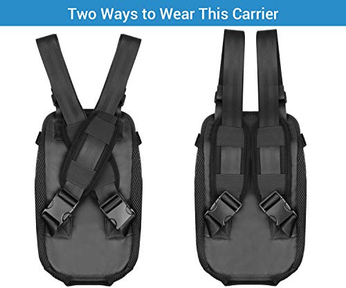 NICREW Mochila del Perro, Bolso para Perros y Gatos, Adjustable Bolsa Delantera para Perro Pequeño, Viaje Bolsa de Transporte de Mascotas para Viajar/Senderismo/Camping-S-Negro NICREW Mochila del Perro, Bolso para Perros y Gatos, Adjustable Bolsa Delantera para Perro Pequeño, Viaje Bolsa de Transporte de Mascotas para Viajar/Senderismo/Camping-S-Negro