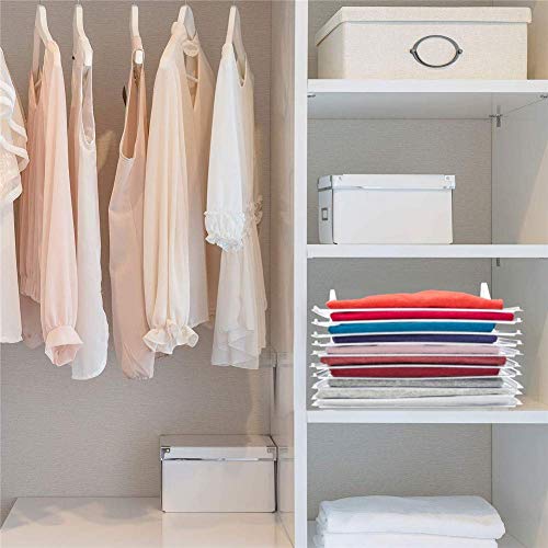 Nifogo Organizador de Armario el hogar Estantería Plegable Estante de Almacenamiento Organizador Plegable Apilamiento Camisas Camiseta Folder (50Pack)