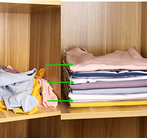 Nifogo Organizador de armarios, Camiseta Carpeta | tamaño Normal, 20-Pack (Transparente)