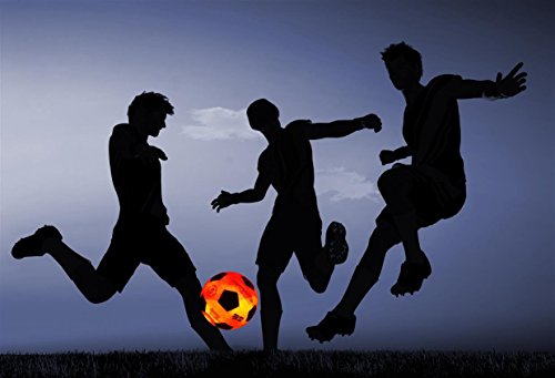 NIGHTMATCH Balón de Fútbol Ilumina Incl. Bomba de balón - LED Interior se Enciende Cuando se patea – Brilla en la Oscuridad - Tamaño 3 - Tamaño y Peso Oficial Naranja/Blanco NIGHTMATCH Balón de Fútbol Ilumina Incl. Bomba de balón - LED Interior se Enciende Cuando se patea – Brilla en la Oscuridad - Tamaño 3 - Tamaño y Peso Oficial Naranja/Blanco
