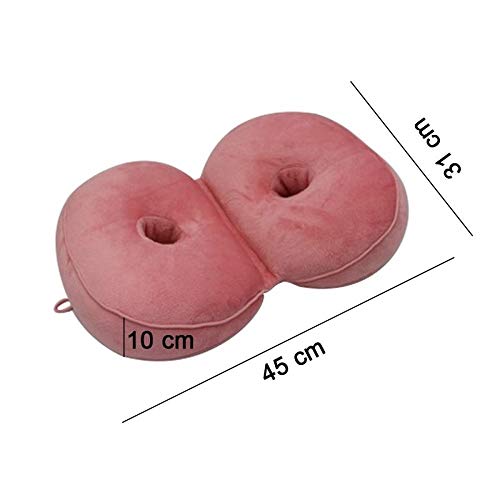 Niikee - Cojín de felpa doble cómodo, plegable, se puede almacenar cojín elevador de caderas multifunción para asiento de coche, hogar, oficina, color negro Niikee - Cojín de felpa doble cómodo, plegable, se puede almacenar cojín elevador de caderas multifunción para asiento de coche, hogar, oficina, color negro