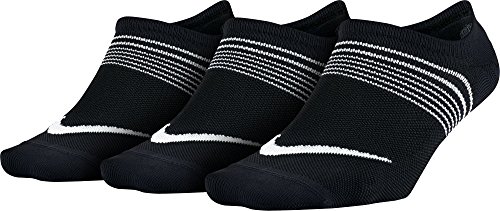 NIKE 3Ppk S Lightweight Footi Calcetines, Hombre, Negro/Blanco
