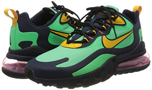 Nike Air MAX 270 React, Zapatillas de Gimnasio para Hombre, Verde Electro Green Yellow Ochre Obsidian, 40 EU