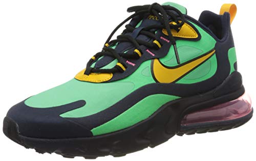 Nike Air MAX 270 React, Zapatillas de Gimnasio para Hombre, Verde Electro Green Yellow Ochre Obsidian, 40 EU