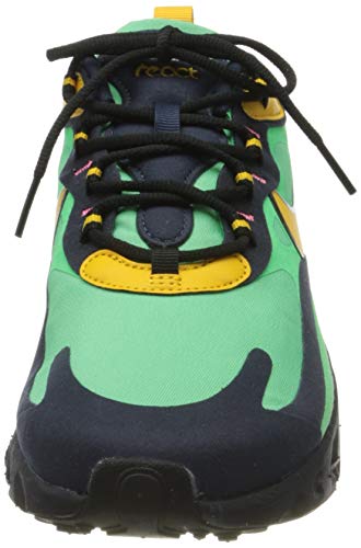 Nike Air MAX 270 React, Zapatillas de Gimnasio para Hombre, Verde Electro Green Yellow Ochre Obsidian, 40 EU