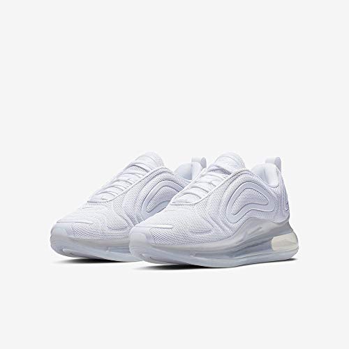 Nike Air MAX 720 (GS), Zapatillas de Atletismo, Multicolor (White/White/Mtlc Platinum/Pure Platinum 100), 38 EU