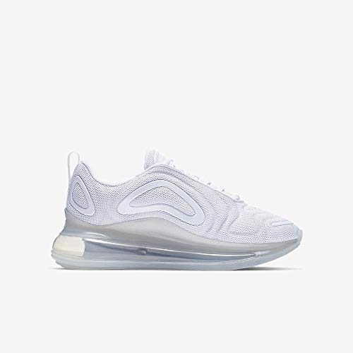 Nike Air MAX 720 (GS), Zapatillas de Atletismo, Multicolor (White/White/Mtlc Platinum/Pure Platinum 100), 38 EU